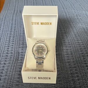 Steve Madden Men's Silver Tone Watch